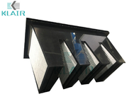 Bank-kompakter Luftfilter-Plastik-/galvanisierter Stahlrahmen des Aktivkohle-Körnchen-V