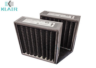 1" 2" 4" verfügbare gefaltete Platten-Luftfilter schwärzen für Geruch-/Gas-Filtration